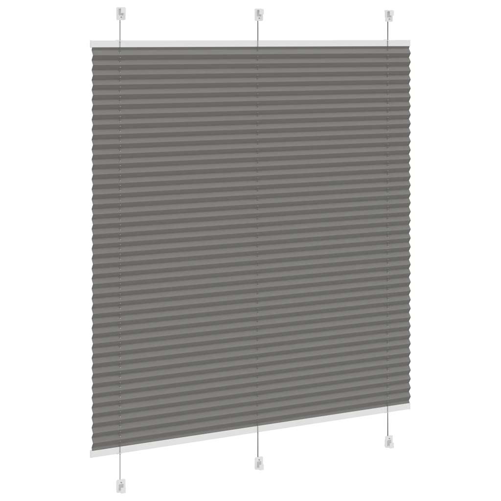 Plisségardin Antracit 120x100 cm Stofbredde 119,4 cm Polyester