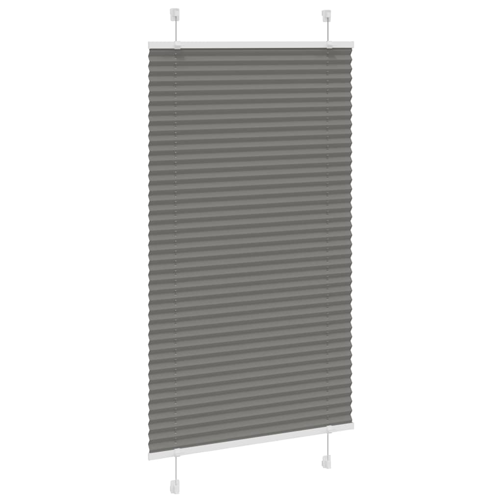 Plisségardin Antracit 75x150 cm Stofbredde 74,4 cm Polyester
