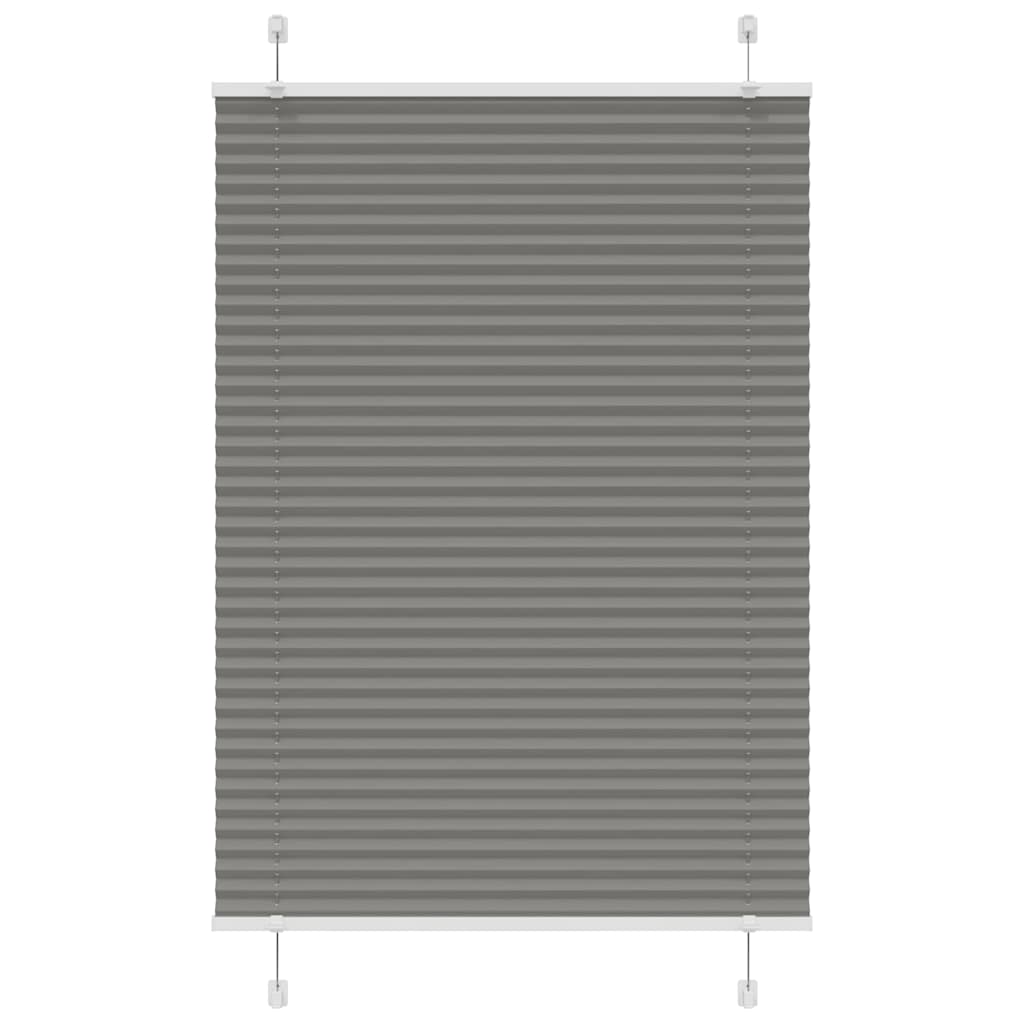 Plisségardin Antracit 85x150 cm Stofbredde 84,4 cm Polyester