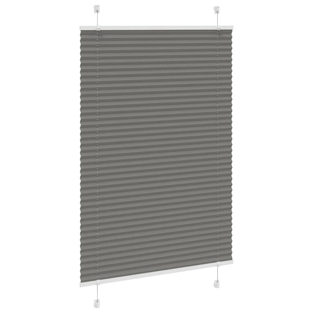 Plisségardin Antracit 100x150 cm Stofbredde 99,4 cm Polyester