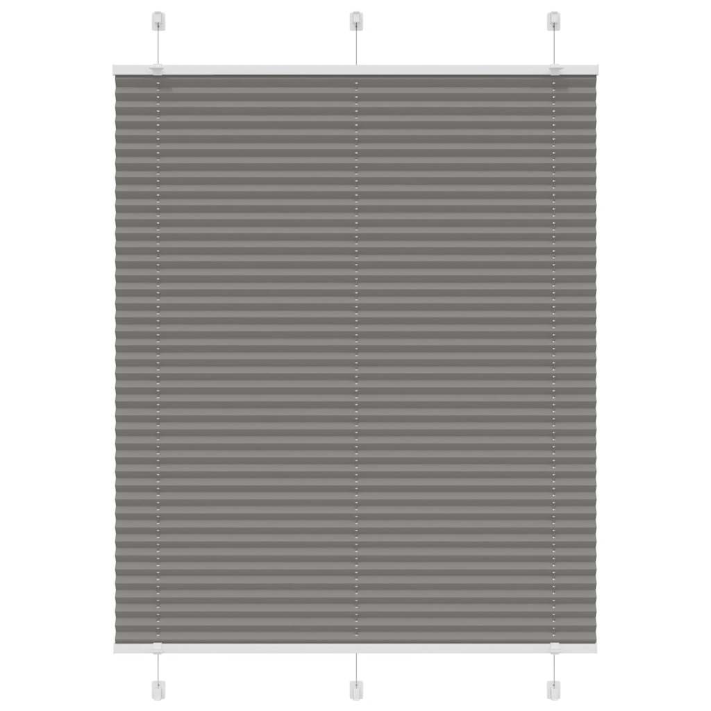 Plisségardin Antracit 105x150 cm Stofbredde 104,4 cm Polyester