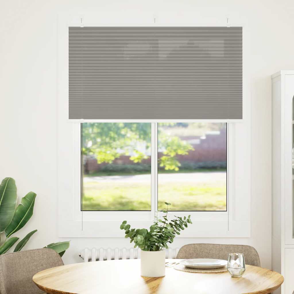 Plisségardin Antracit 105x150 cm Stofbredde 104,4 cm Polyester