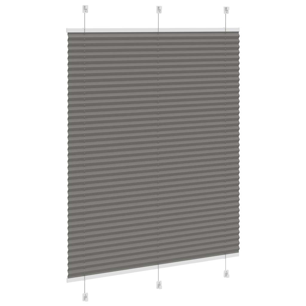 Plisségardin Antracit 105x150 cm Stofbredde 104,4 cm Polyester