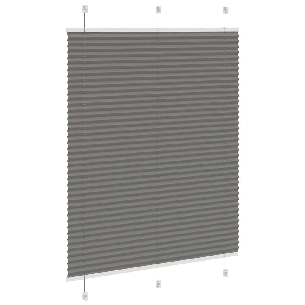 Plisségardin Antracit 110x150 cm Stofbredde 109,4 cm Polyester