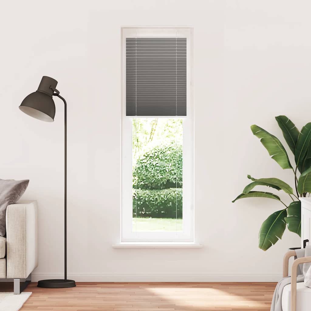 Plisségardin Antracit 55x200 cm Stofbredde 54,4 cm Polyester
