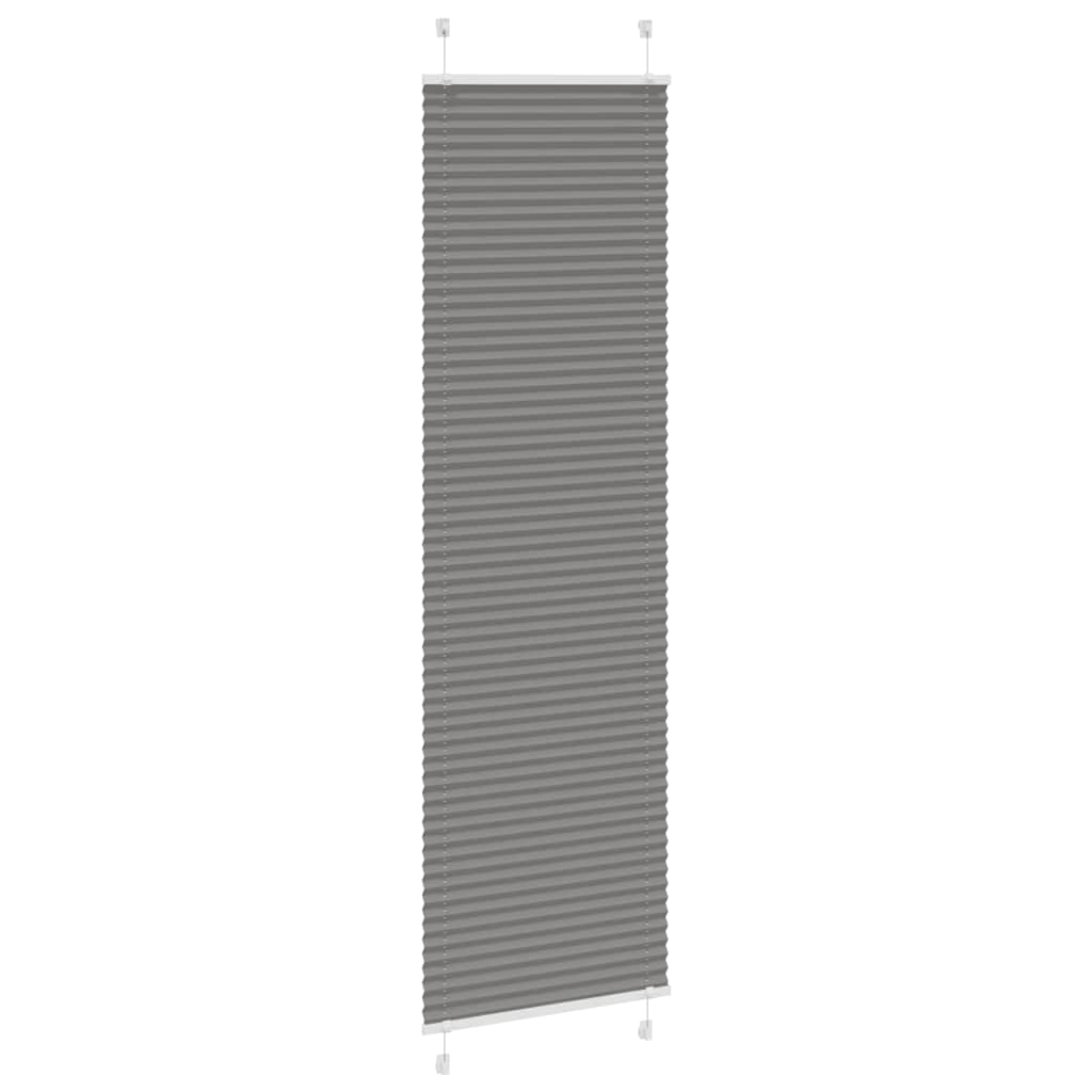 Plisségardin Antracit 55x200 cm Stofbredde 54,4 cm Polyester