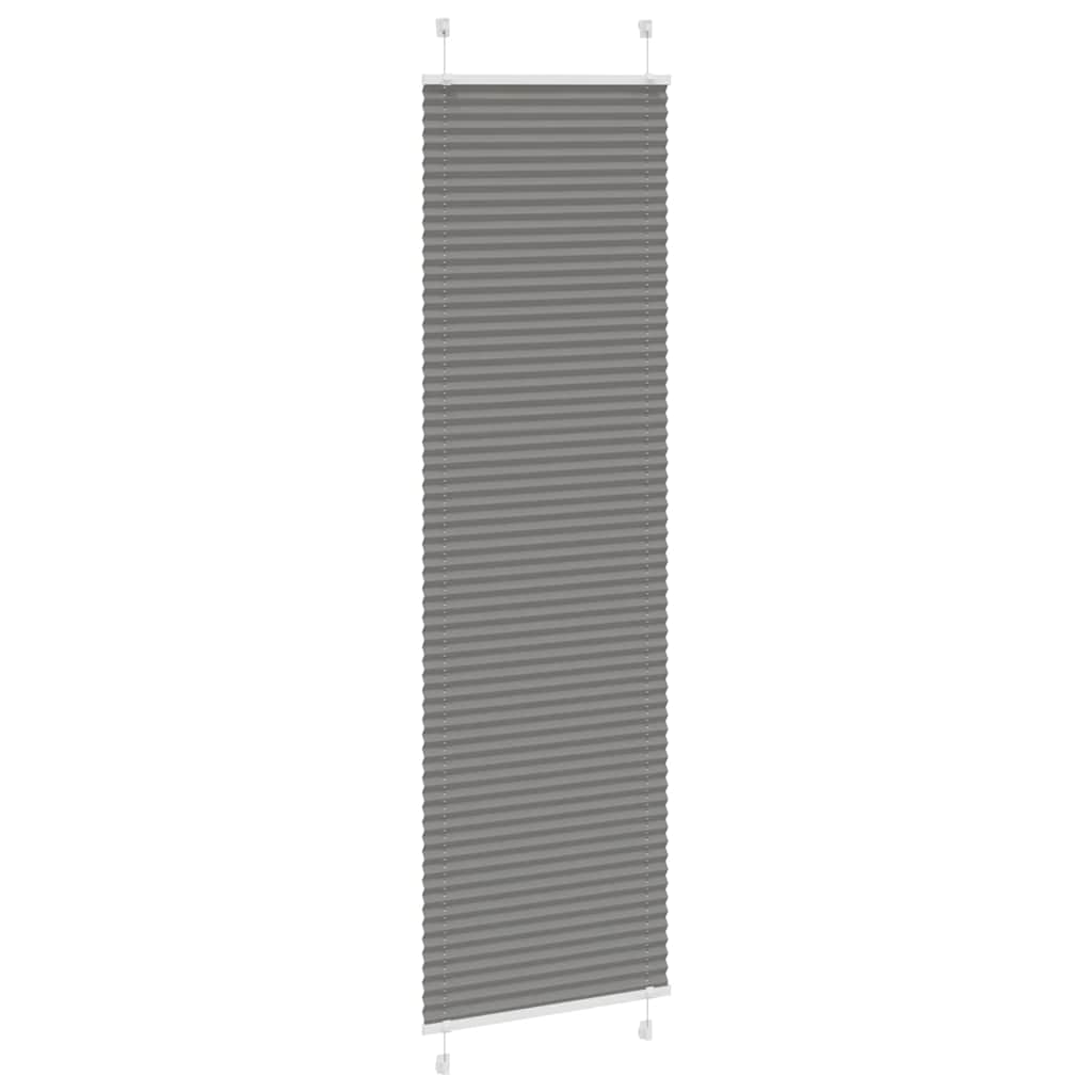 Plisségardin Antracit 65x200 cm Stofbredde 64,4 cm Polyester