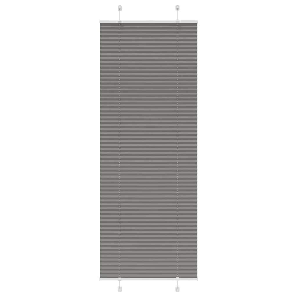 Plisségardin Antracit 75x200 cm Stofbredde 74,4 cm Polyester