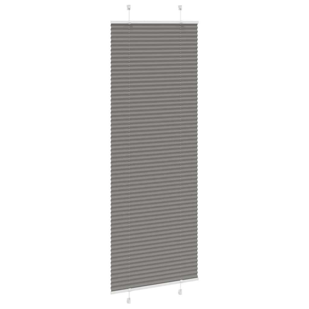 Plisségardin Antracit 75x200 cm Stofbredde 74,4 cm Polyester