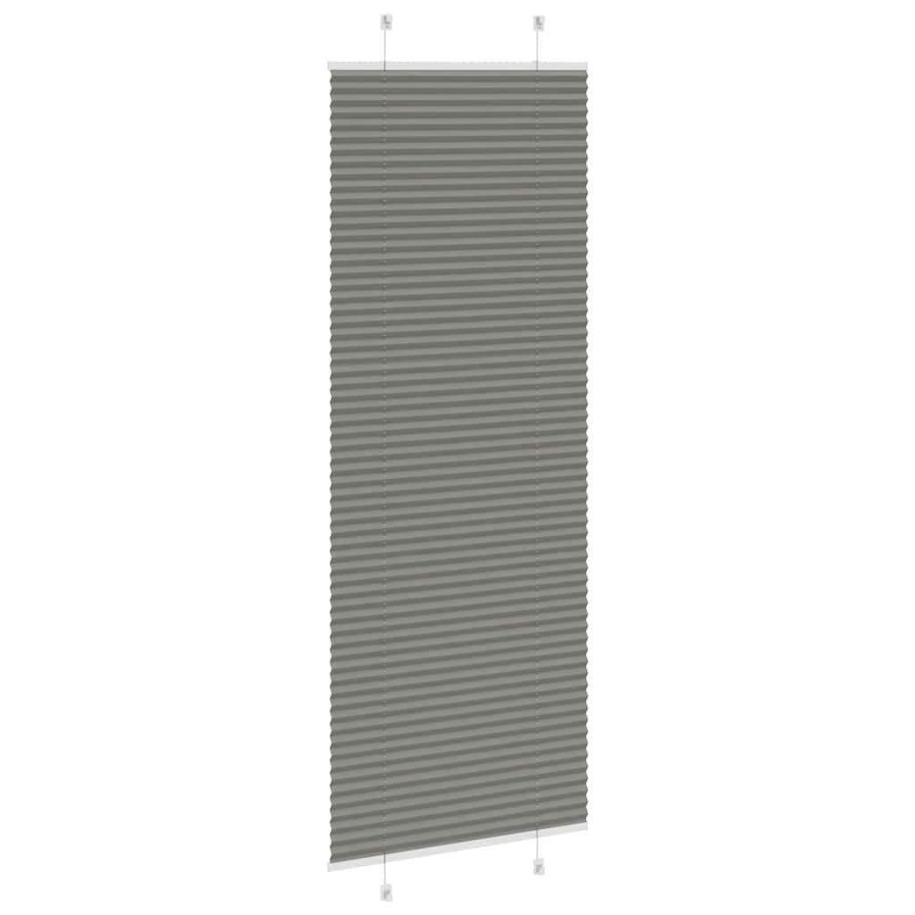 Plisségardin Antracit 75x200 cm Stofbredde 74,4 cm Polyester