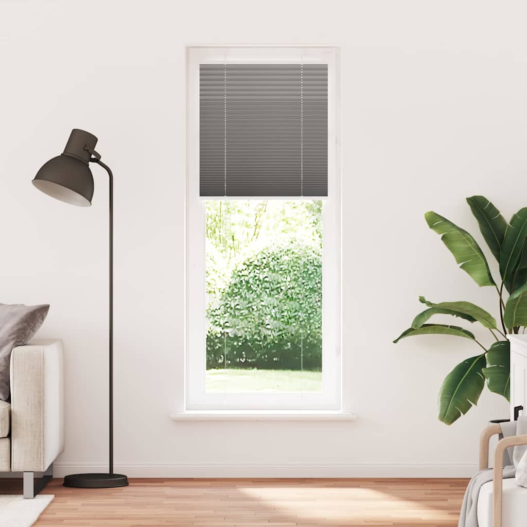 Plisségardin Antracit 80x200 cm Stofbredde 79,4 cm Polyester