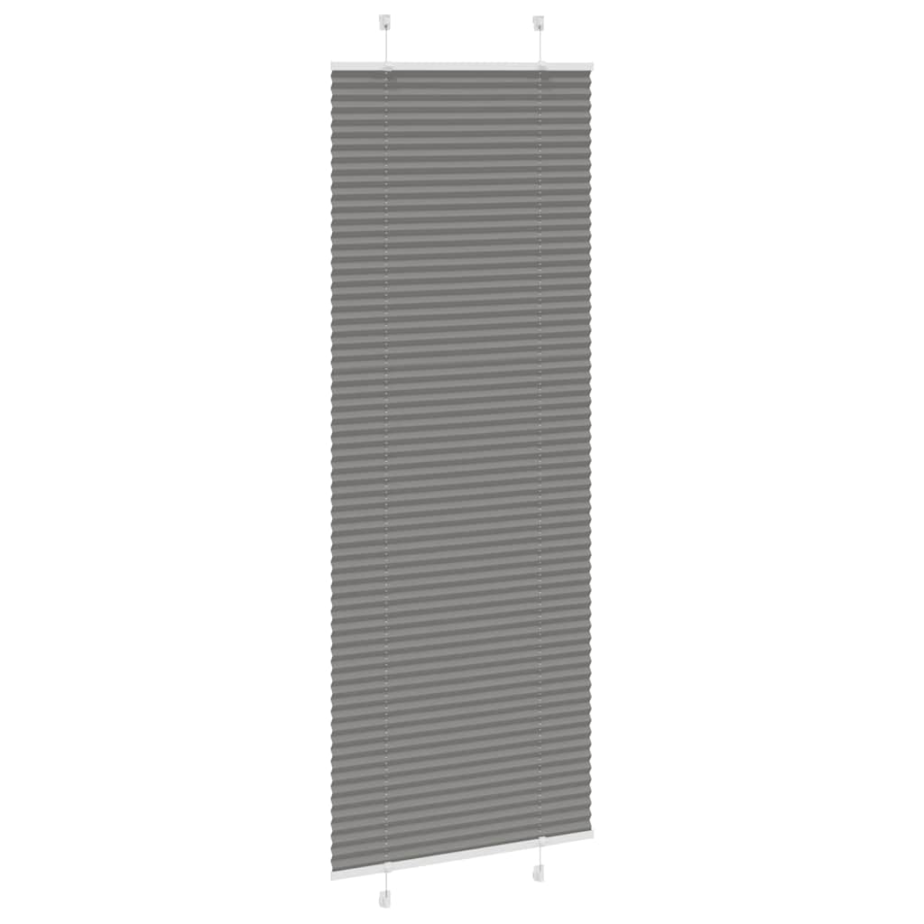 Plisségardin Antracit 80x200 cm Stofbredde 79,4 cm Polyester