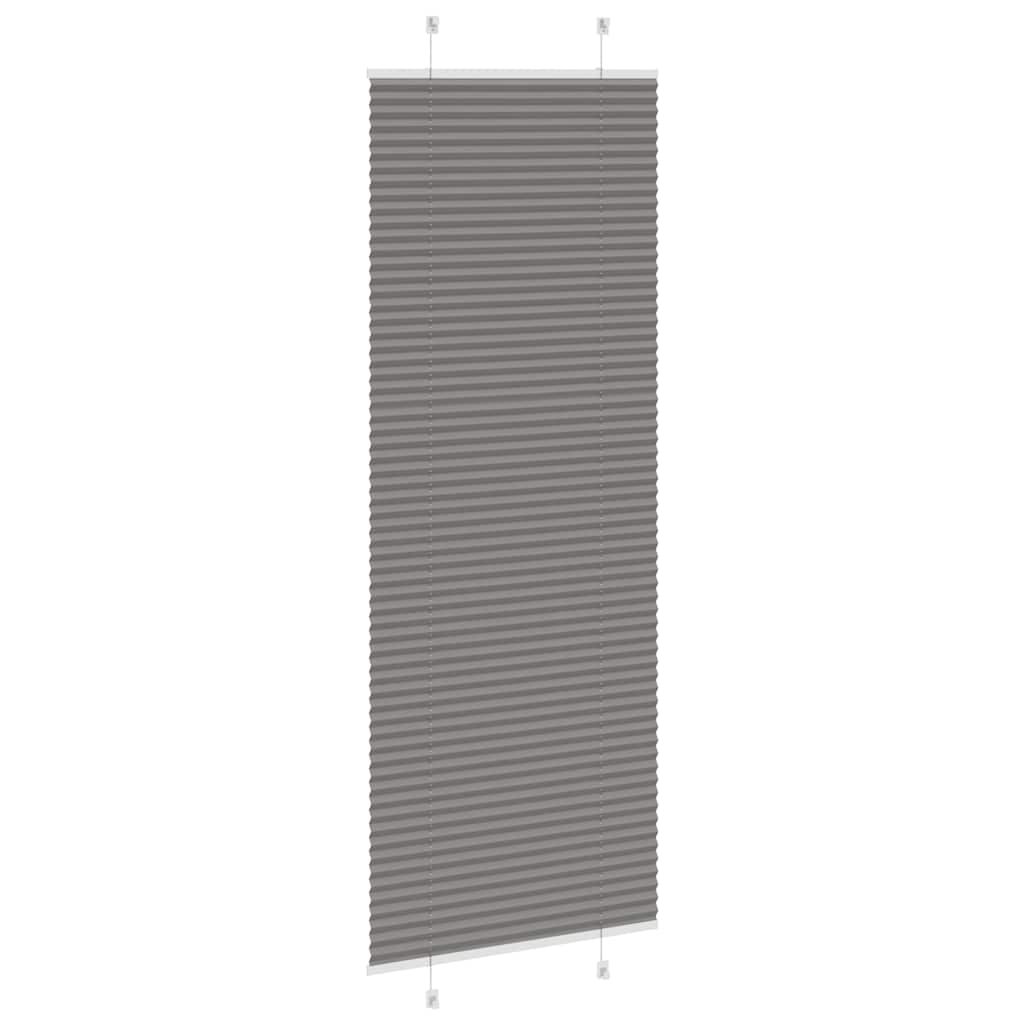 Plisségardin Antracit 80x200 cm Stofbredde 79,4 cm Polyester