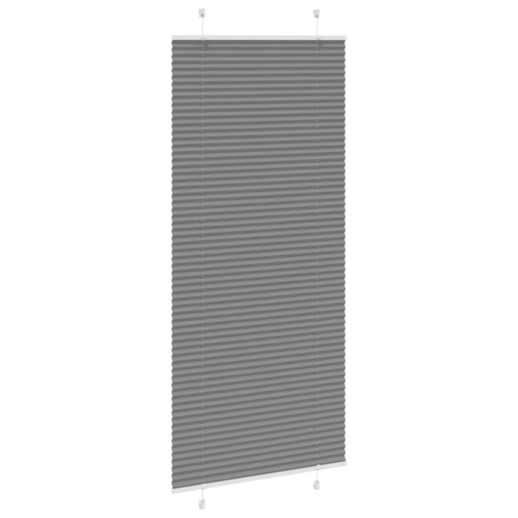 Plisségardin Antracit 85x200 cm Stofbredde 84,4 cm Polyester