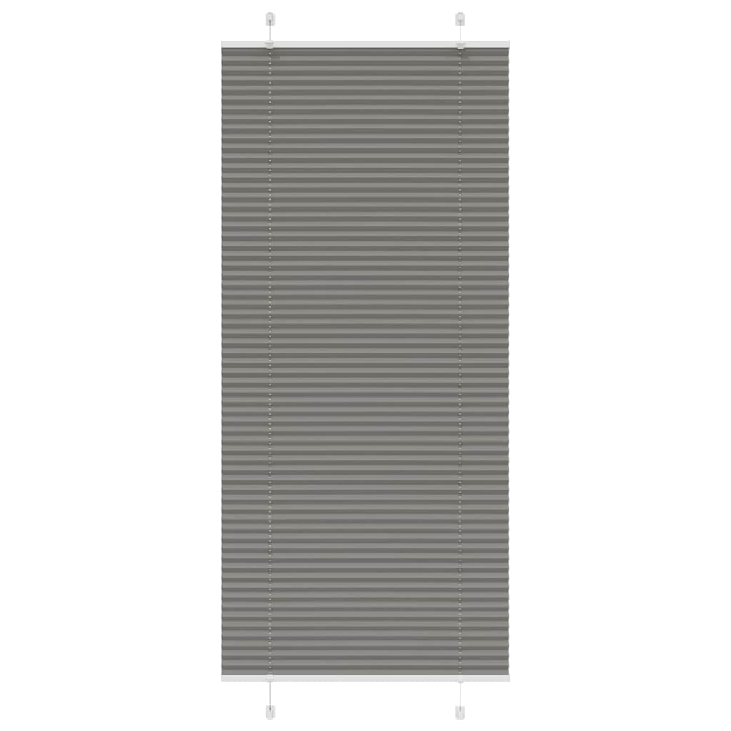 Plisségardin Antracit 90x200 cm Stofbredde 89,4 cm Polyester