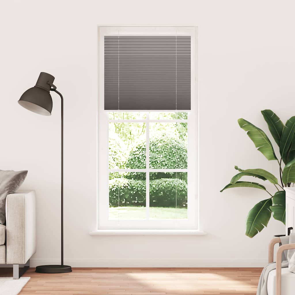 Plisségardin Antracit 90x200 cm Stofbredde 89,4 cm Polyester