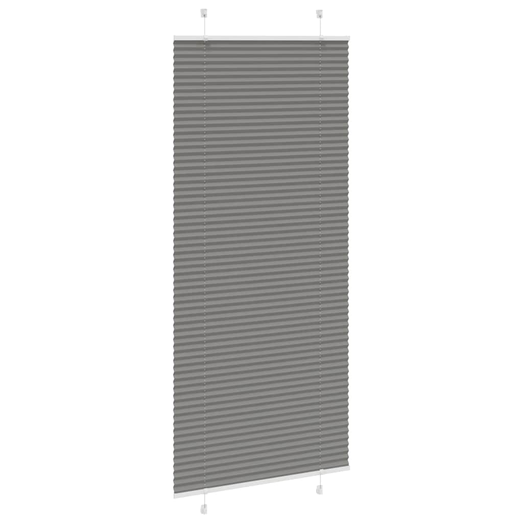 Plisségardin Antracit 90x200 cm Stofbredde 89,4 cm Polyester