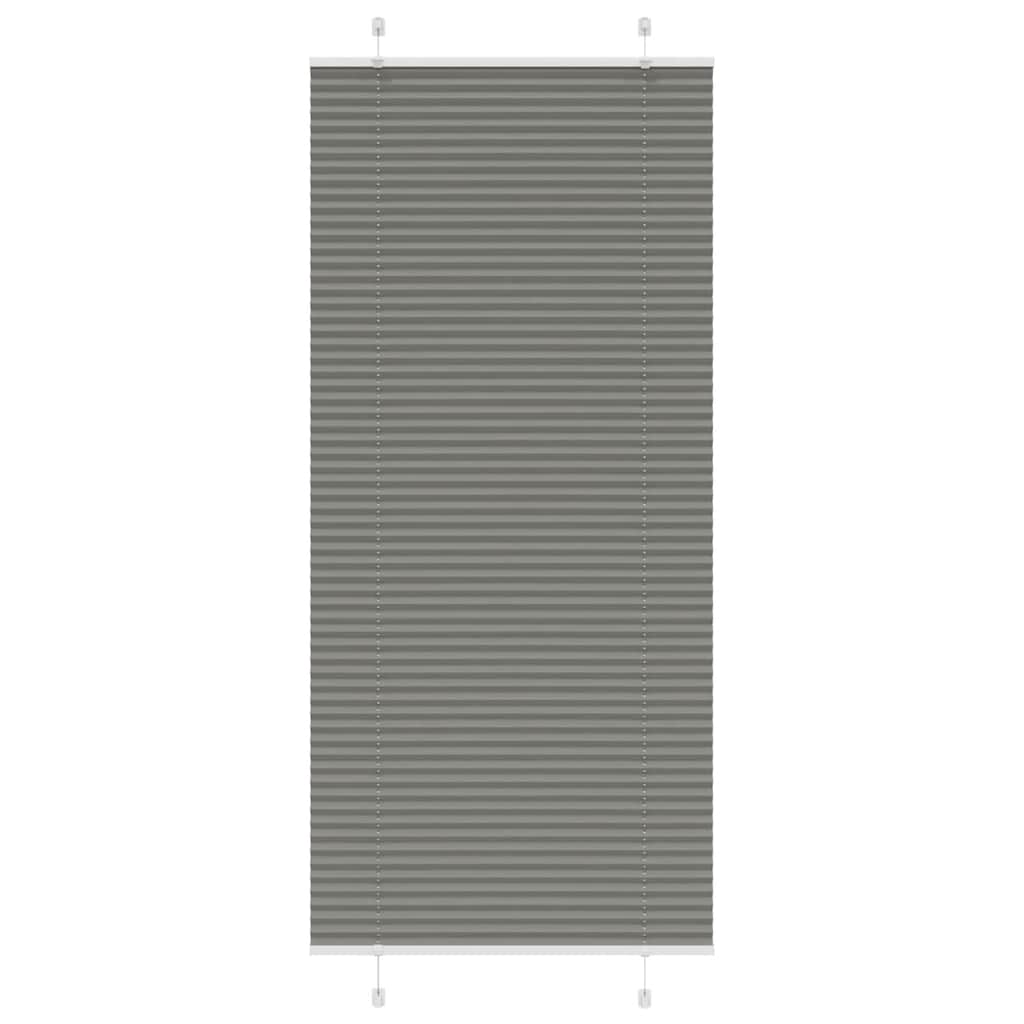 Plisségardin Antracit 100x200 cm Stofbredde 99,4 cm Polyester