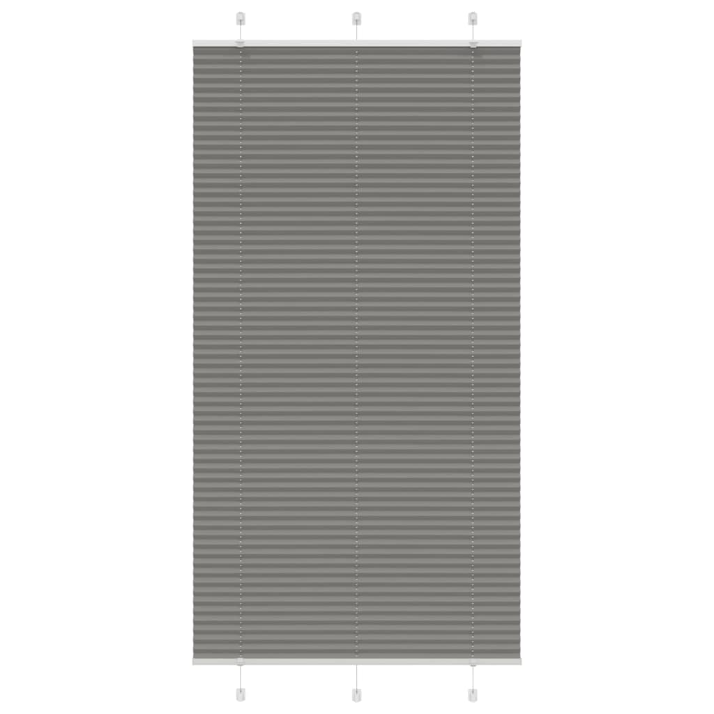 Plisségardin Antracit 105x200 cm Stofbredde 104,4 cm Polyester
