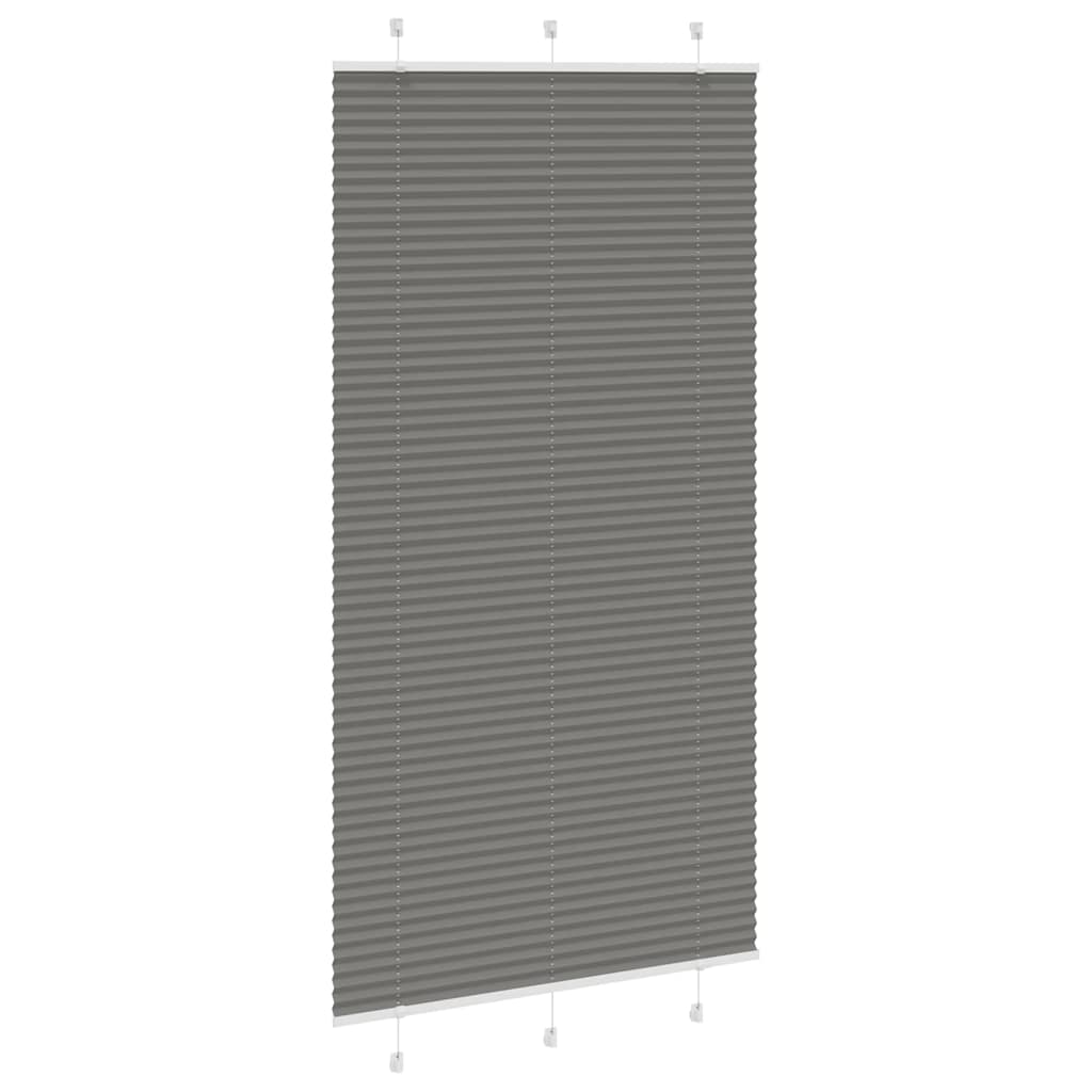 Plisségardin Antracit 105x200 cm Stofbredde 104,4 cm Polyester