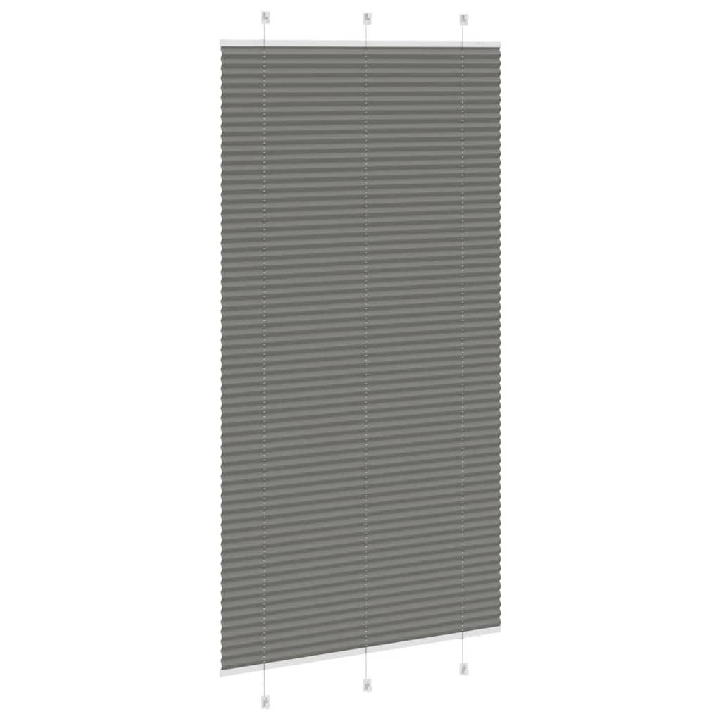Plisségardin Antracit 105x200 cm Stofbredde 104,4 cm Polyester