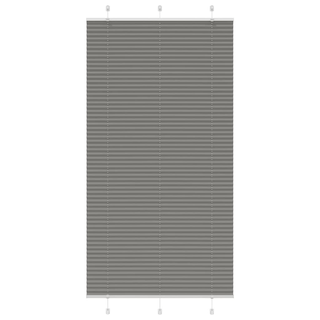 Plisségardin Antracit 110x200 cm Stofbredde 109,4 cm Polyester