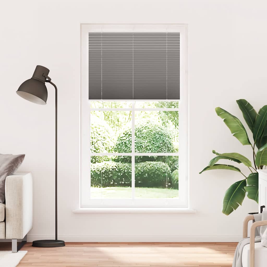 Plisségardin Antracit 110x200 cm Stofbredde 109,4 cm Polyester