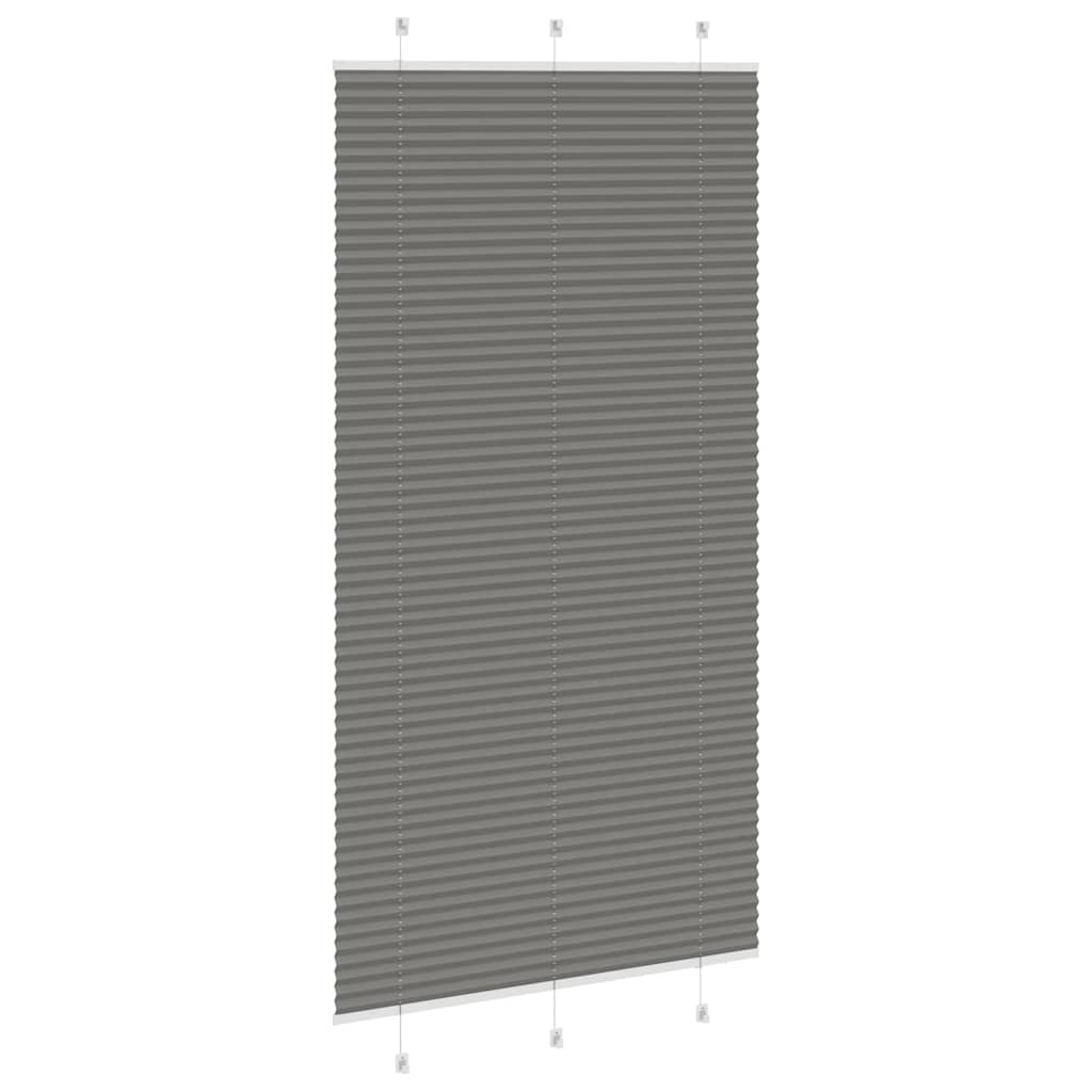 Plisségardin Antracit 110x200 cm Stofbredde 109,4 cm Polyester