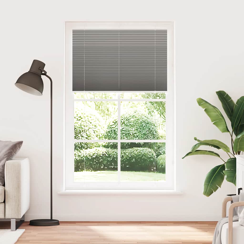 Plisségardin Antracit 115x200 cm Stofbredde 114,4 cm Polyester