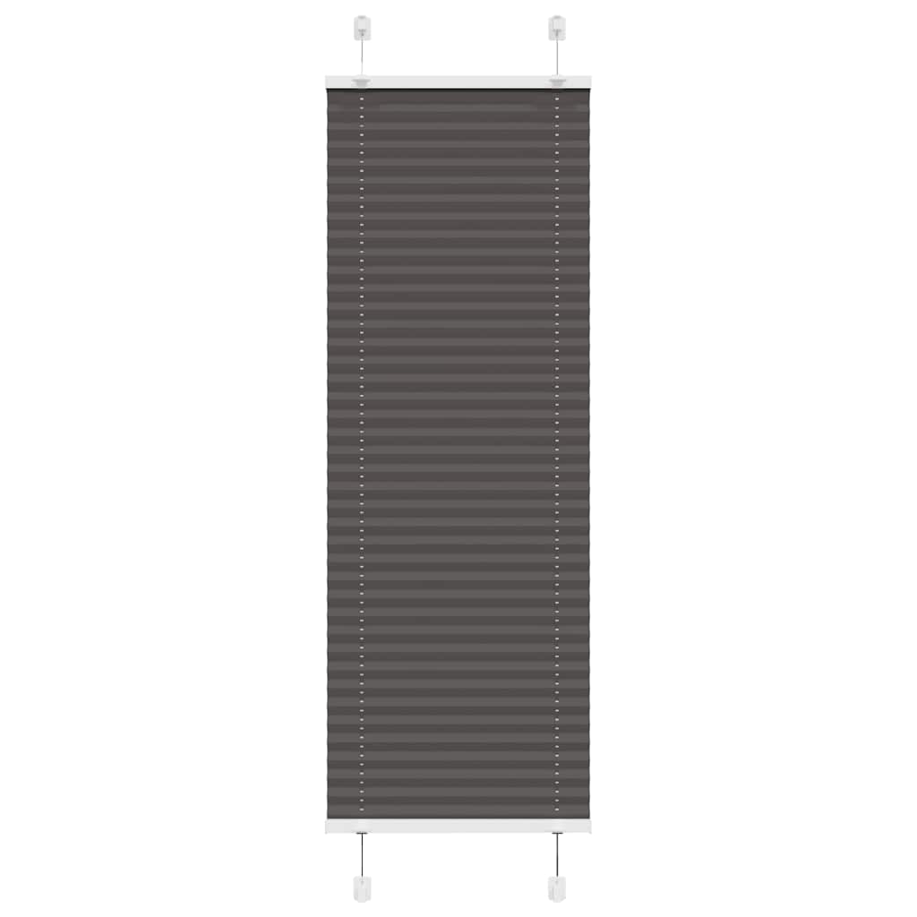 Plisségardin Sort 40x100 cm Stofbredde 39,4 cm Polyester