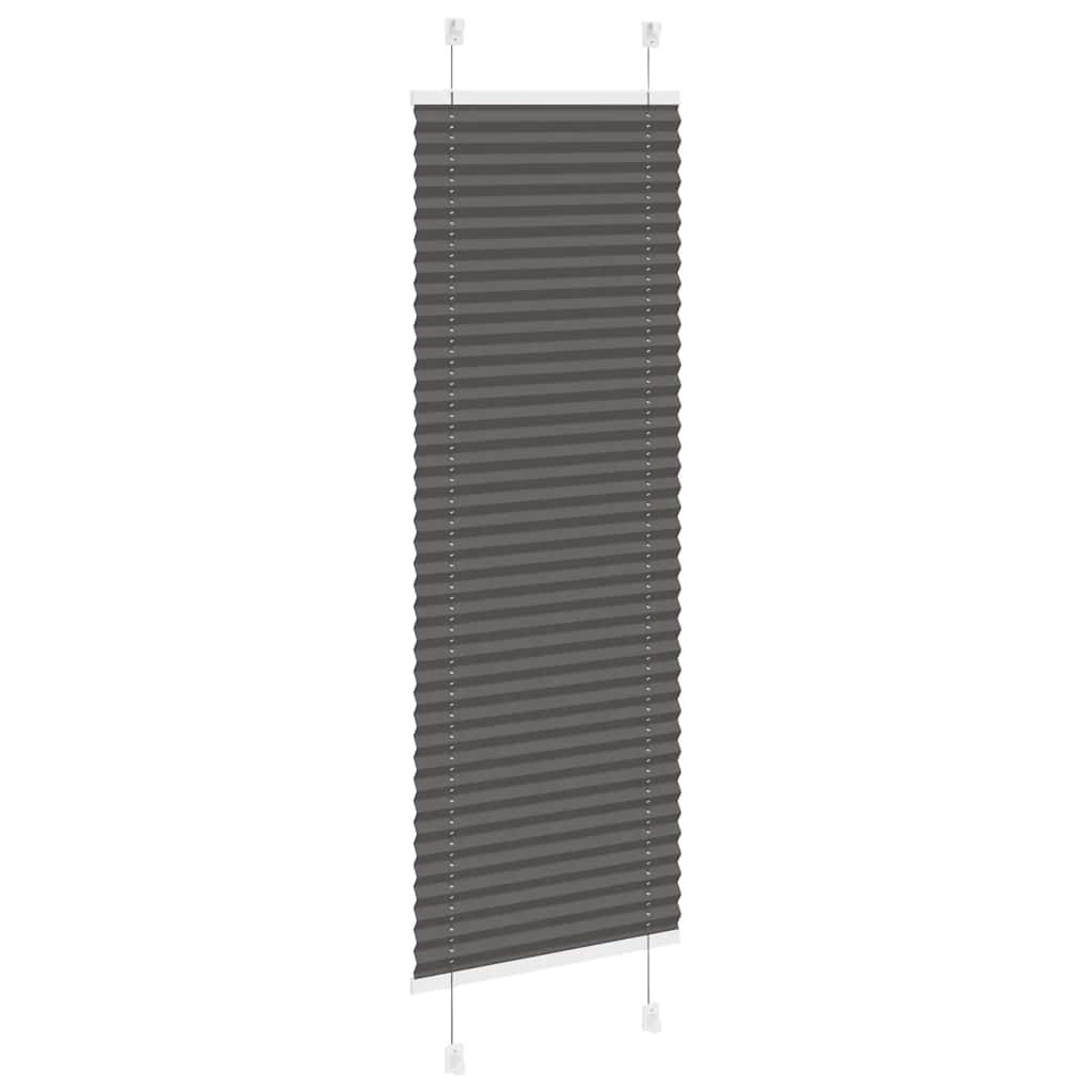 Plisségardin Sort 40x100 cm Stofbredde 39,4 cm Polyester