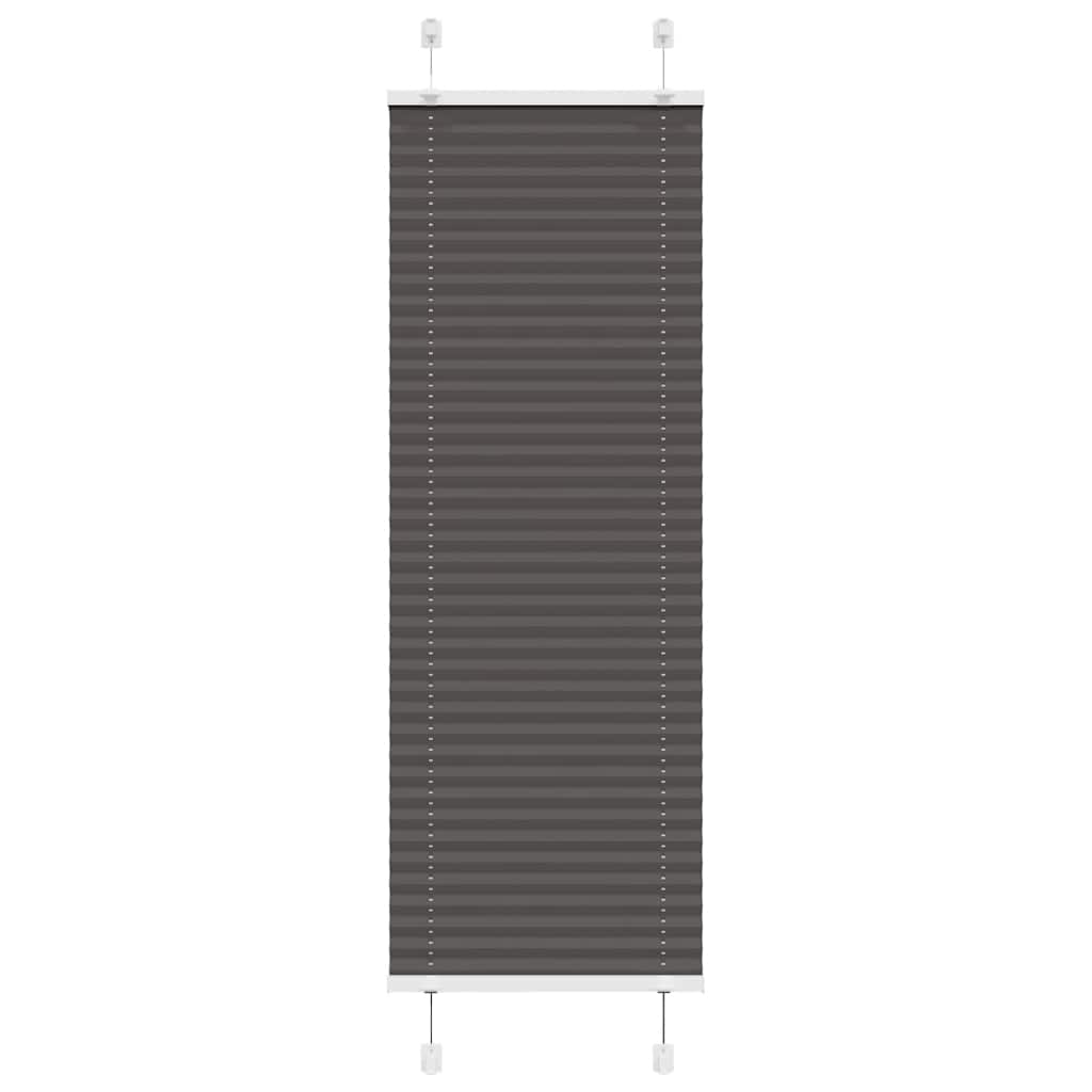 Plisségardin Sort 45x100 cm Stofbredde 44,4 cm Polyester