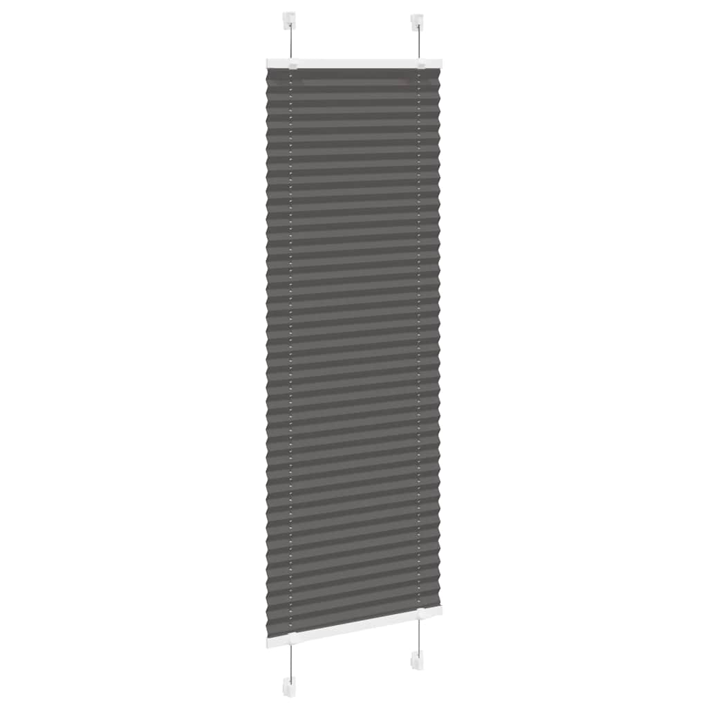 Plisségardin Sort 45x100 cm Stofbredde 44,4 cm Polyester