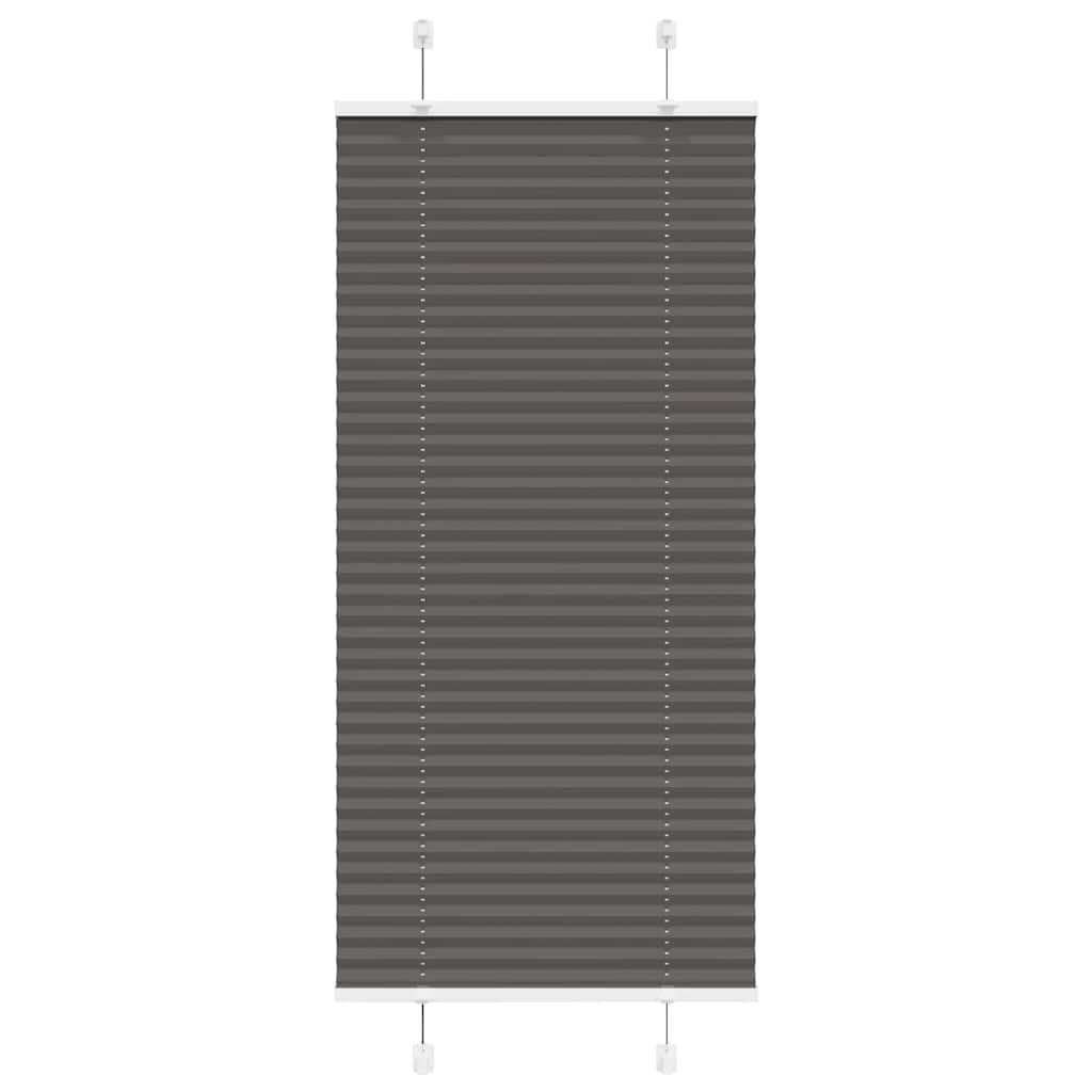 Plisségardin Sort 55x100 cm Stofbredde 54,4 cm Polyester