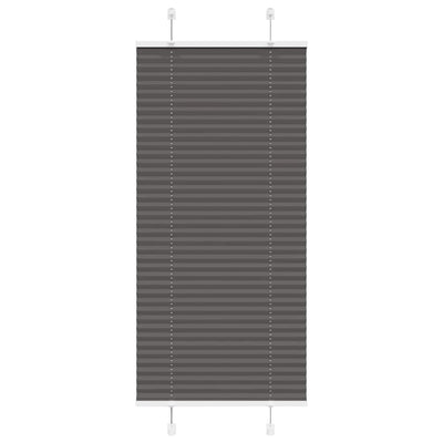 Plisségardin Sort 55x100 cm Stofbredde 54,4 cm Polyester