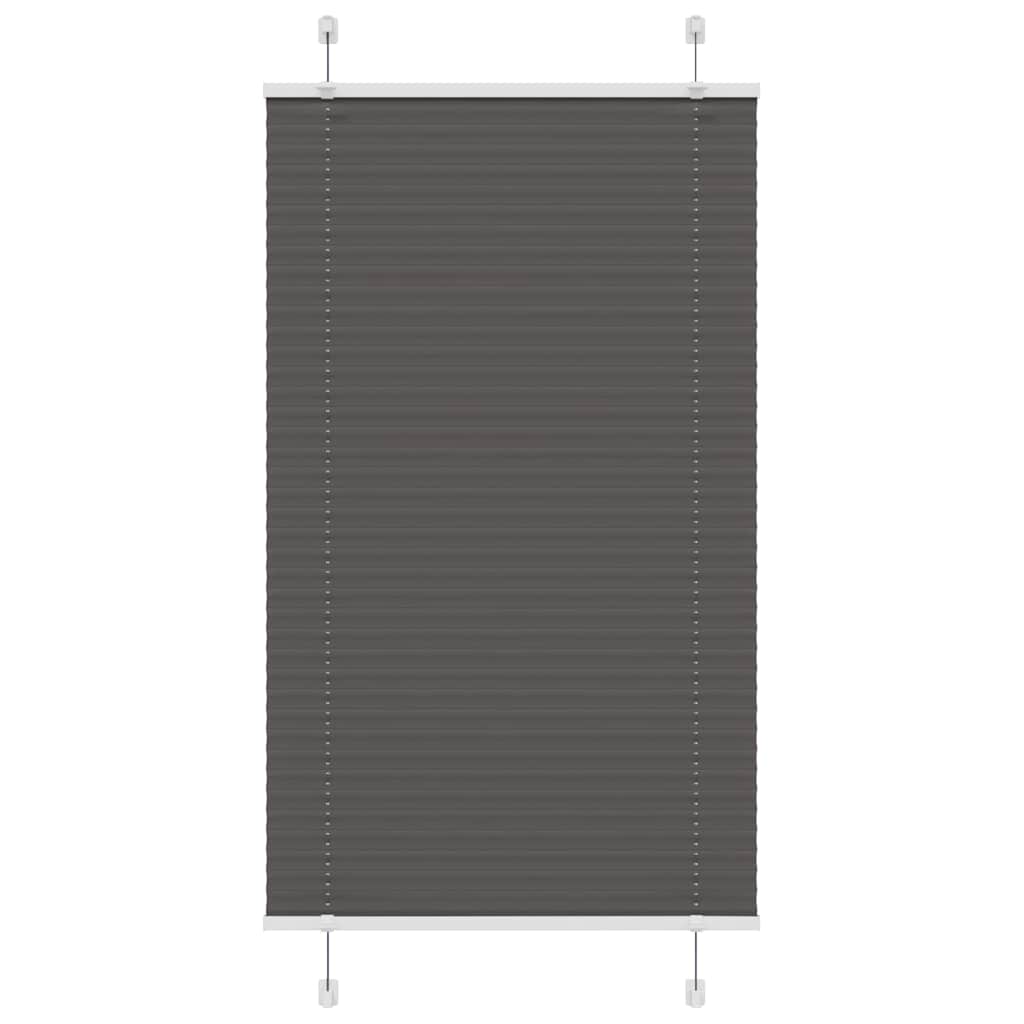 Plisségardin Sort 75x100 cm Stofbredde 74,4 cm Polyester