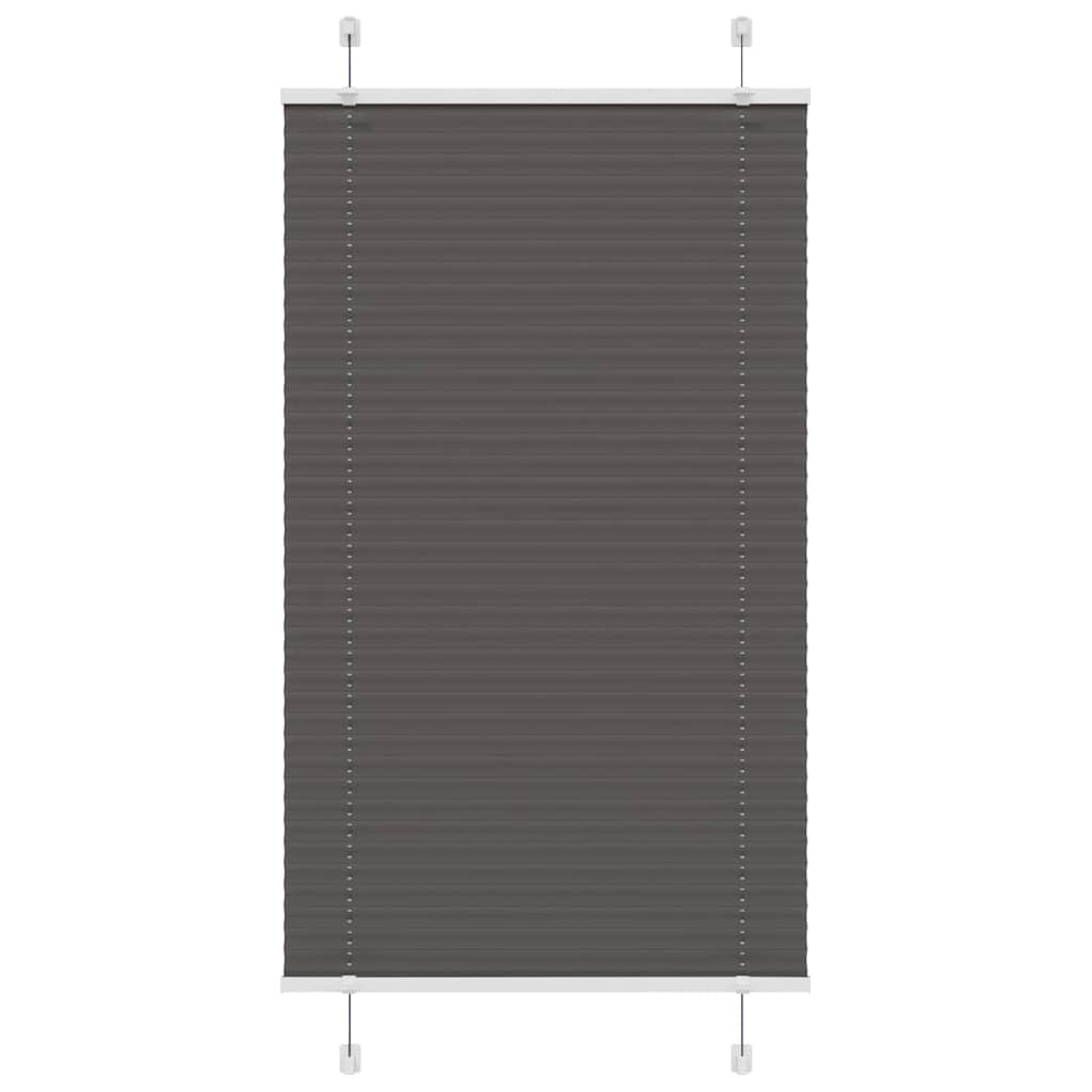 Plisségardin Sort 80x100 cm Stofbredde 79,4 cm Polyester