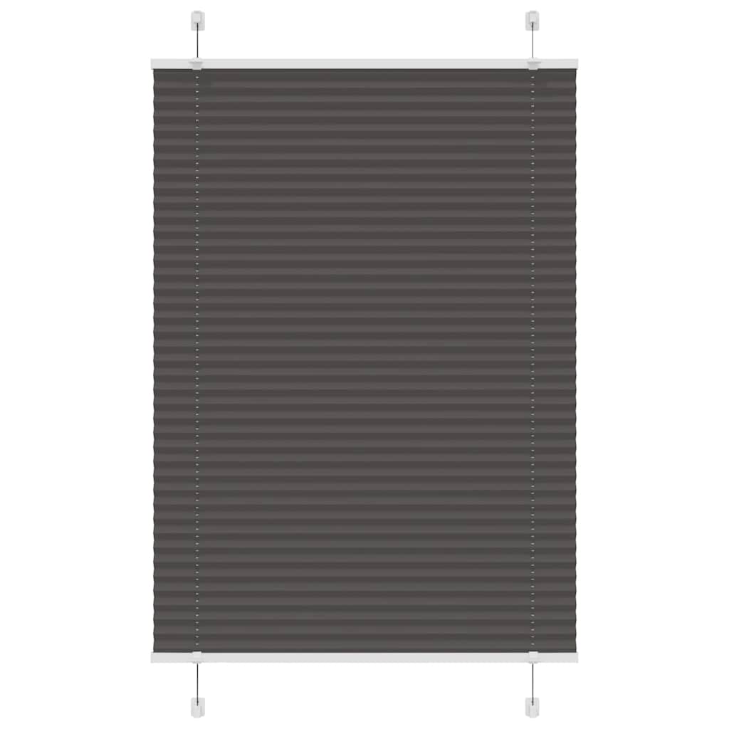 Plisségardin Sort 85x100 cm Stofbredde 84,4 cm Polyester