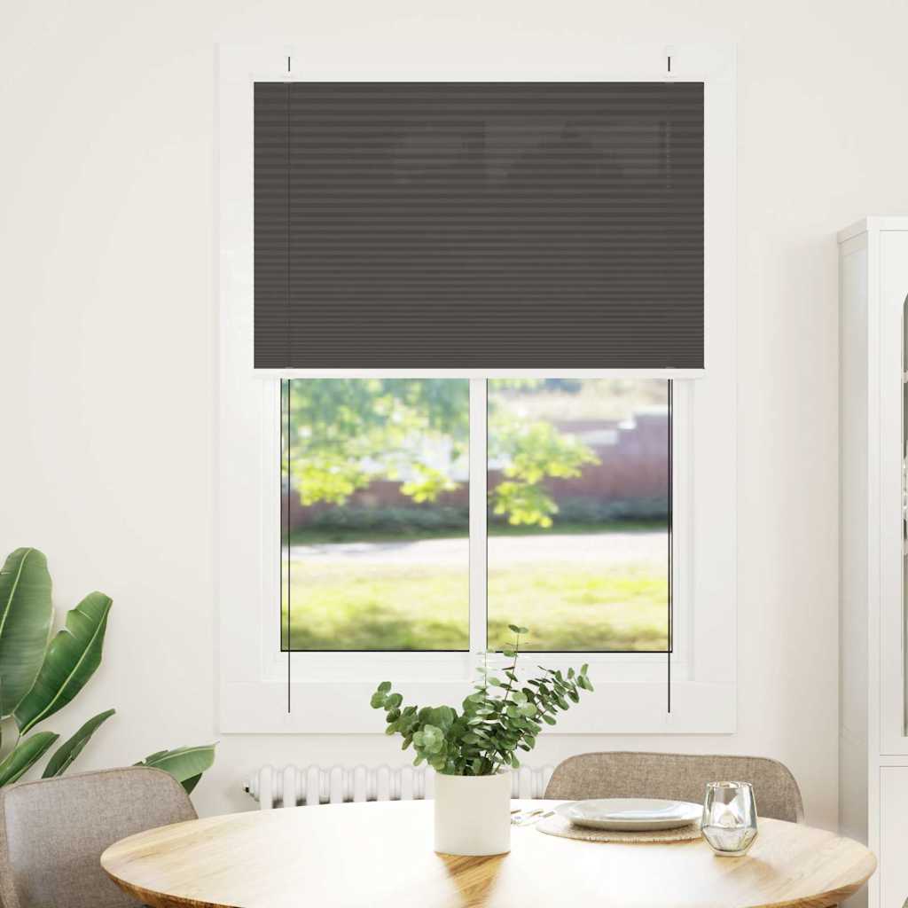 Plisségardin Sort 90x100 cm Stofbredde 89,4 cm Polyester