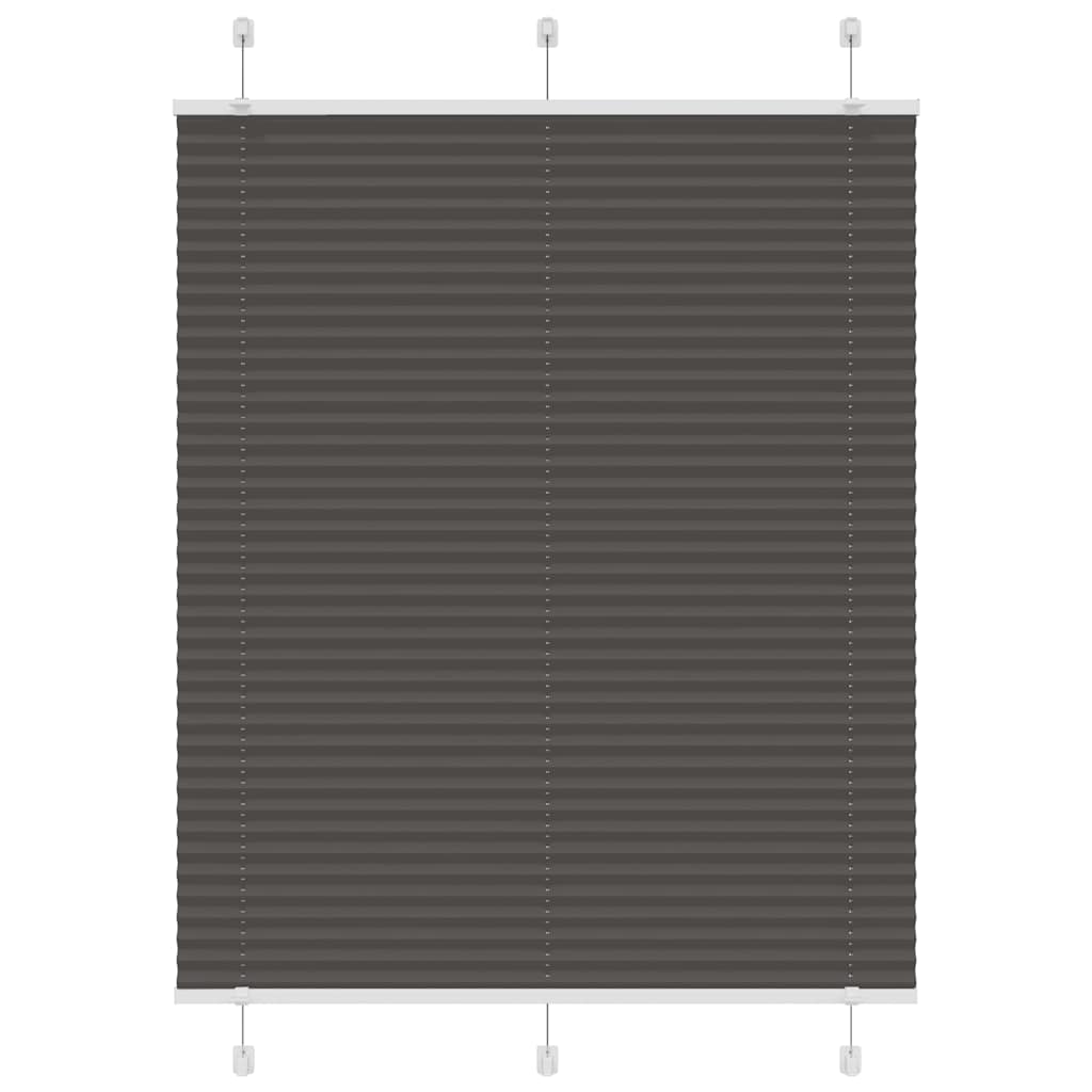 Plisségardin Sort 105x100 cm Stofbredde 104,4 cm Polyester