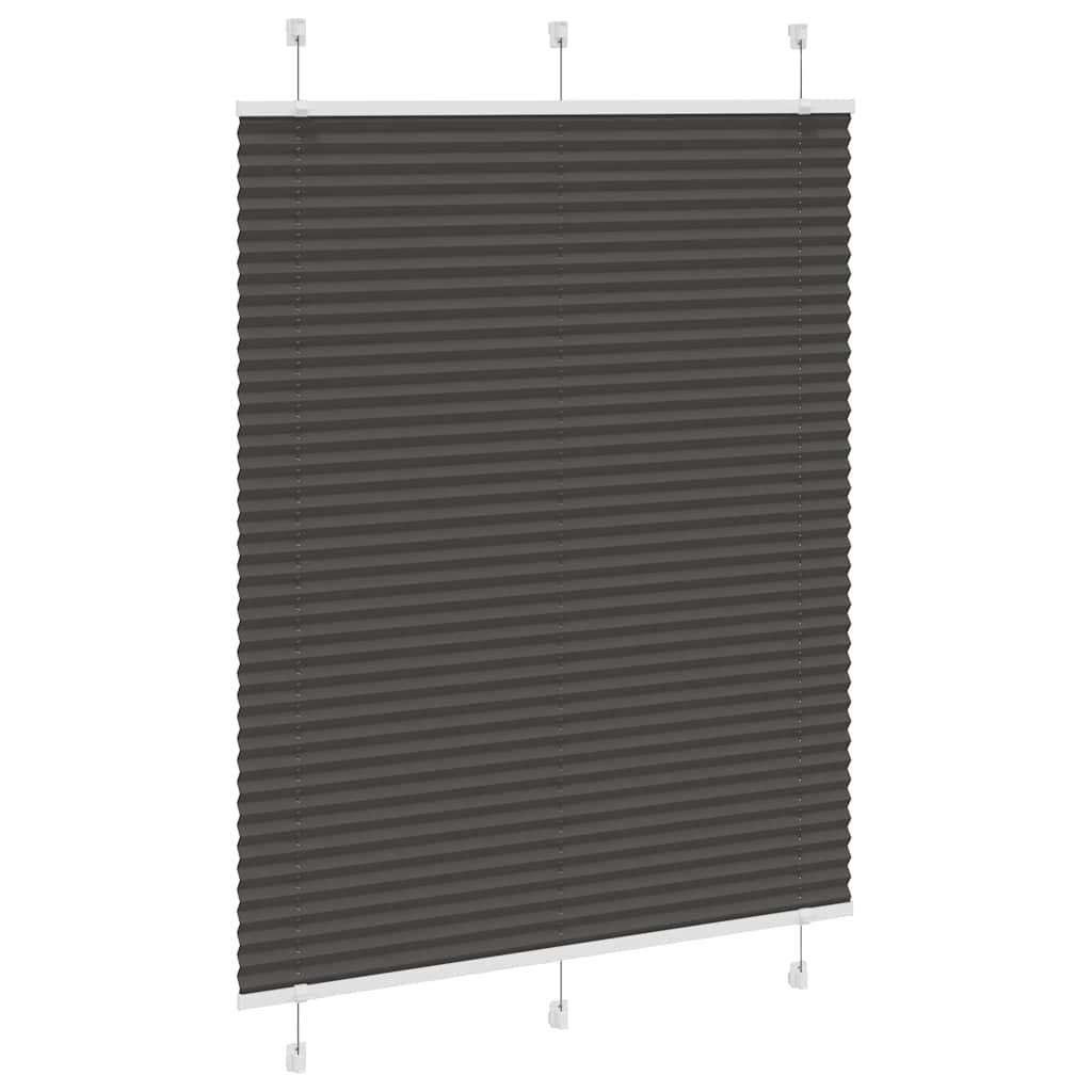 Plisségardin Sort 105x100 cm Stofbredde 104,4 cm Polyester