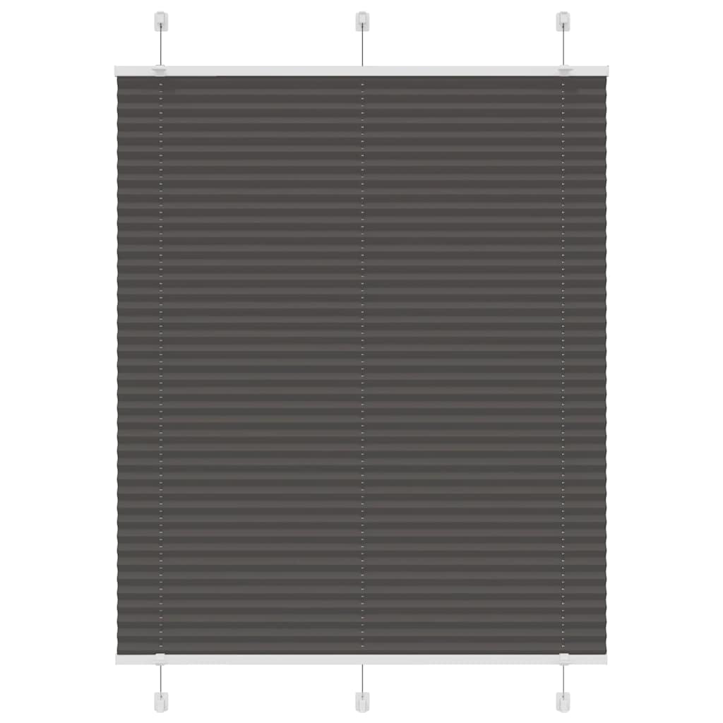 Plisségardin Sort 110x100 cm Stofbredde 109,4 cm Polyester