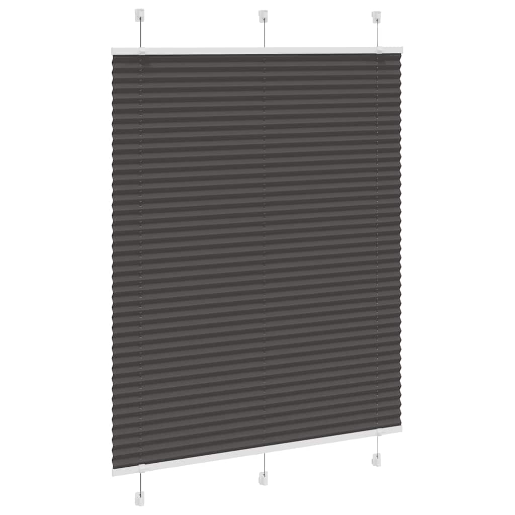 Plisségardin Sort 110x100 cm Stofbredde 109,4 cm Polyester