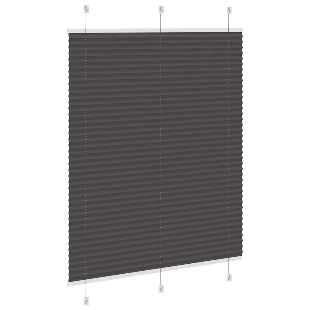 Plisségardin Sort 110x100 cm Stofbredde 109,4 cm Polyester