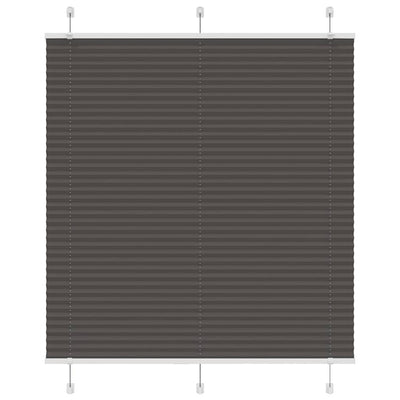 Plisségardin Sort 120x100 cm Stofbredde 119,4 cm Polyester