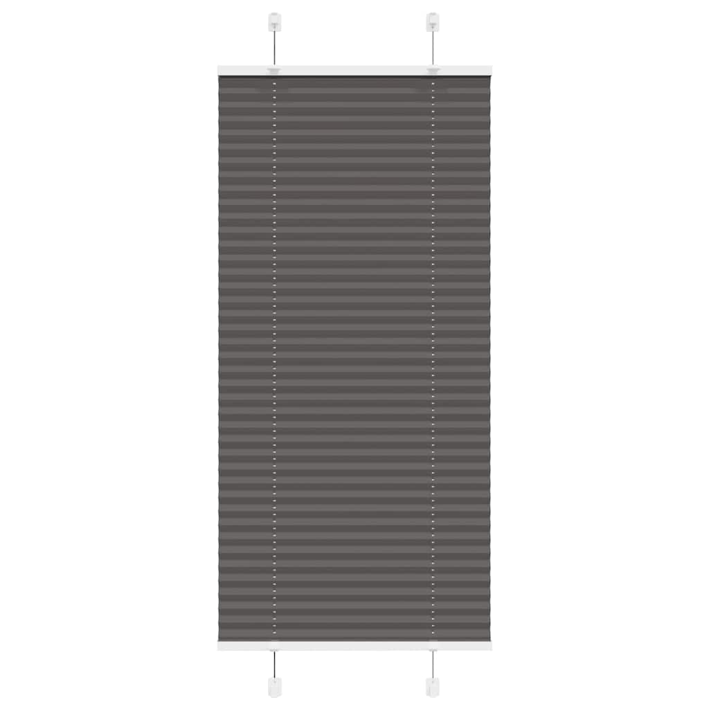 Plisségardin Sort 55x150 cm Stofbredde 54,4 cm Polyester