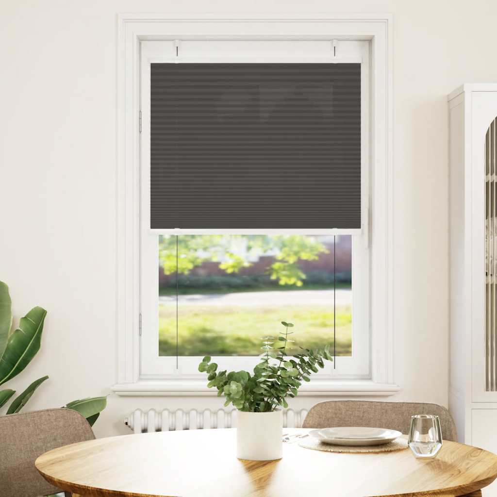 Plisségardin Sort 80x150 cm Stofbredde 79,4 cm Polyester