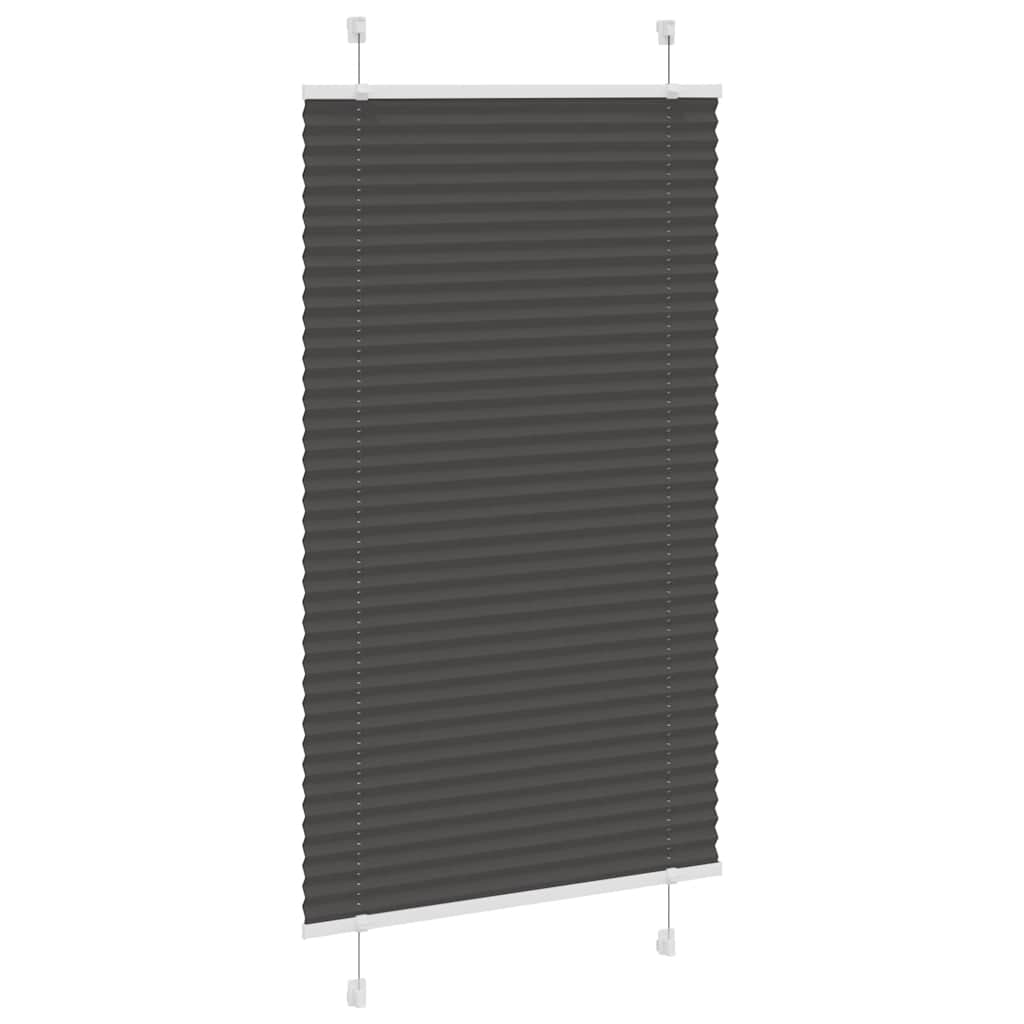 Plisségardin Sort 80x150 cm Stofbredde 79,4 cm Polyester