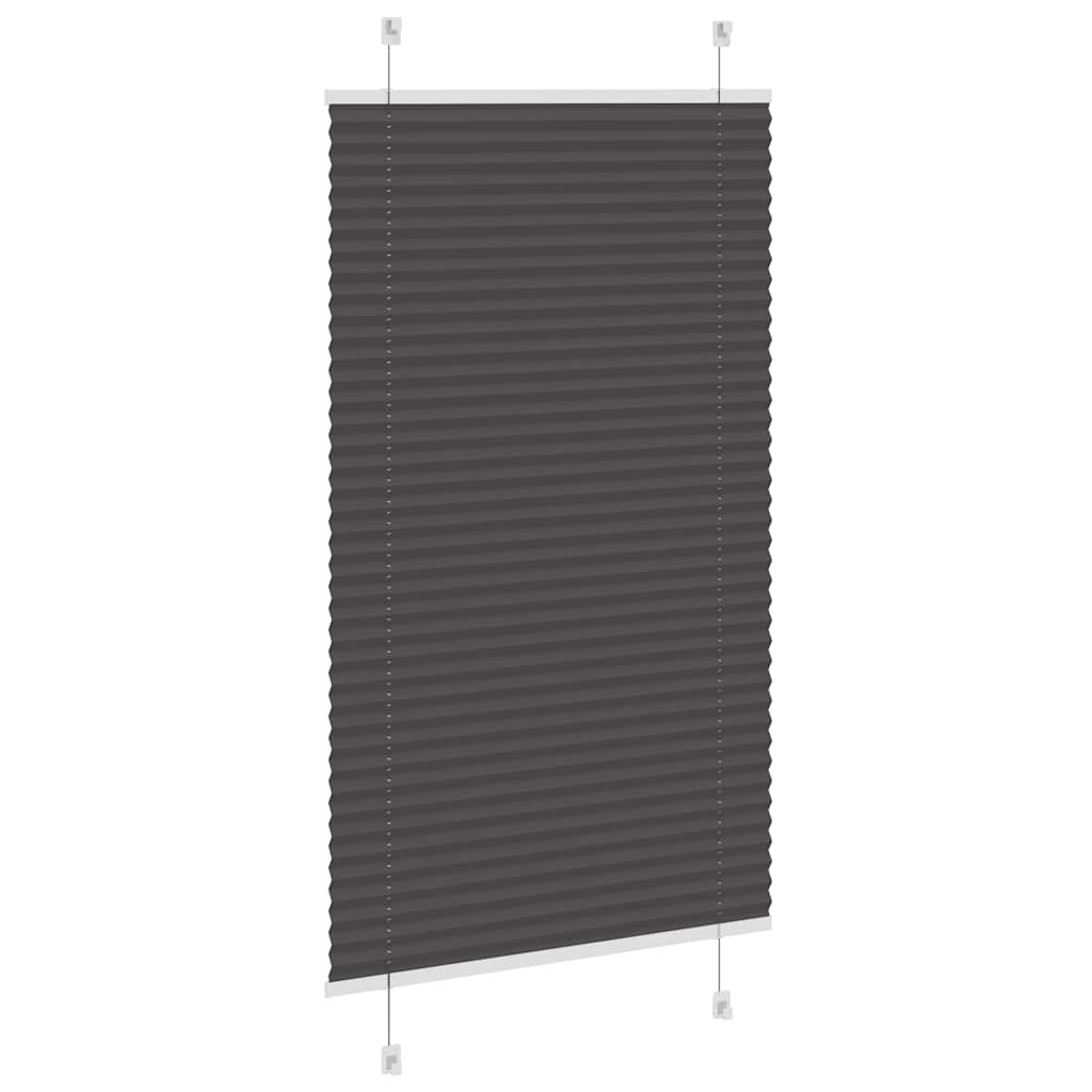 Plisségardin Sort 80x150 cm Stofbredde 79,4 cm Polyester