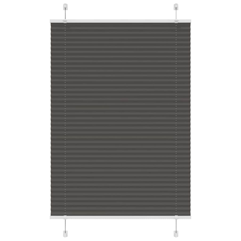 Plisségardin Sort 85x150 cm Stofbredde 84,4 cm Polyester